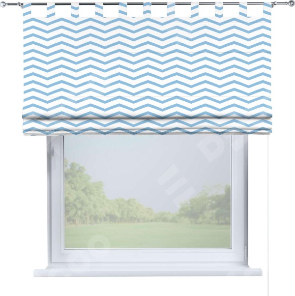 Римская штора «Кортин» на петлях «Зигзаг мелкий»