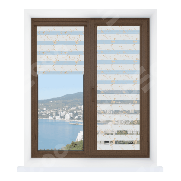 Рулонная штора День-ночь Уни 2 Elegant белый