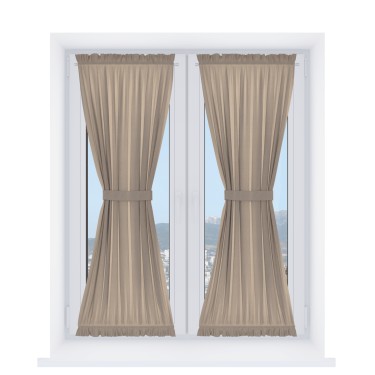 Штора песочные часы «Кортин», ткань лён димаут, светло-бежевый