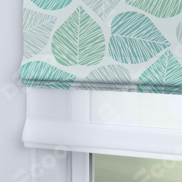 Римская штора «Кортин» день-ночь «Весенняя листва»