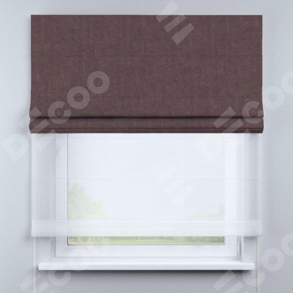 Римская штора «Кортин», канвас махагон, день-ночь