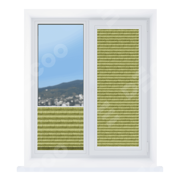 Штора плиссе Краш перламутр фисташковый