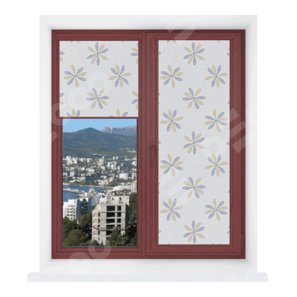 Рулонная штора Уни 2 с принтом Ромашки кантри