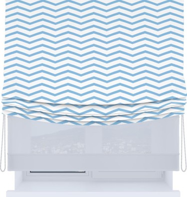 Римская штора «Кортин», день-ночь с мягкими складками, «Зигзаг мелкий»