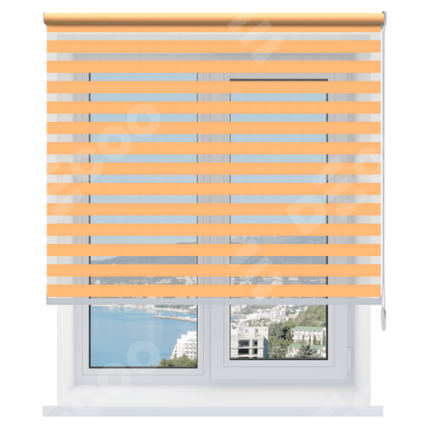 Рулонная штора День-ночь Basic морковный