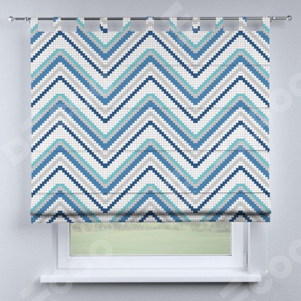 Римская штора «Кортин» на петлях «Геометрическая волна»