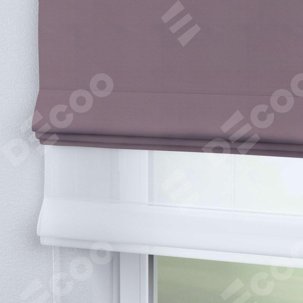 Римская штора «Кортин» день-ночь, ткань блэкаут однотонный, брусника