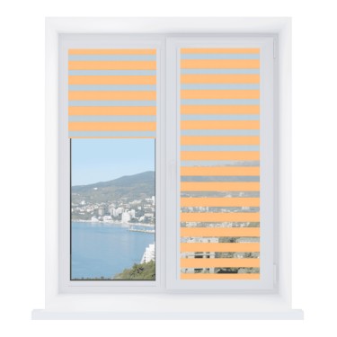 Рулонная штора День-ночь Уни 2 Basic морковный, размеры от 20 до 120 см