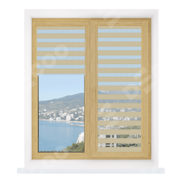 Рулонная штора День-ночь Уни 2 Elsa ВО бежевый, размеры от 20 до 120 см