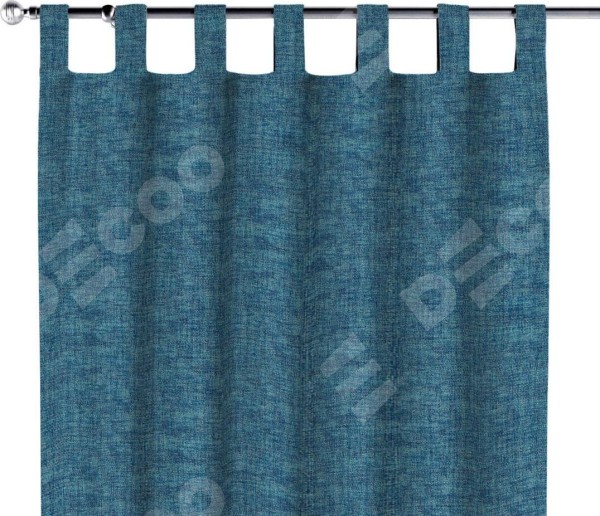 Комплект штор рогожка димаут лазурно-синий, на петлях