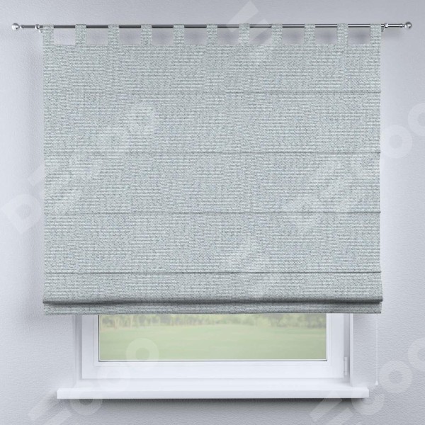 Римская штора на петлях «Кортин», ткань лён димаут, в сером цвете