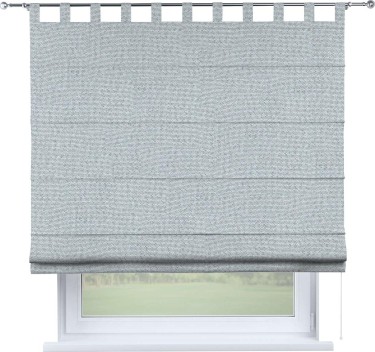 Римская штора на петлях «Кортин», ткань лён димаут, в сером цвете