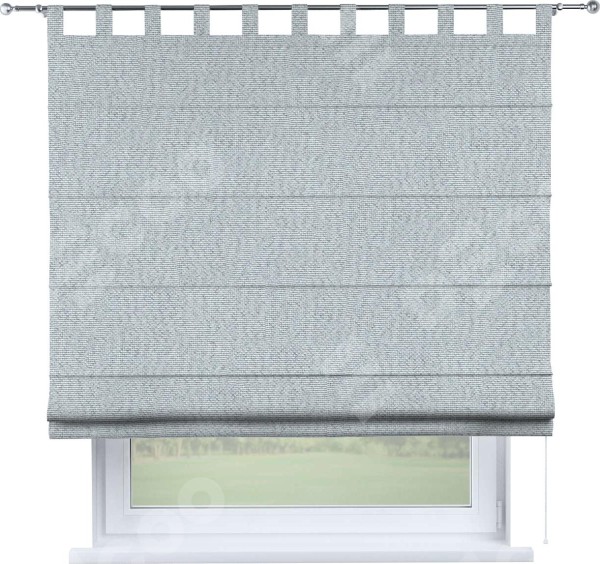 Римская штора на петлях «Кортин», ткань лён димаут, в сером цвете