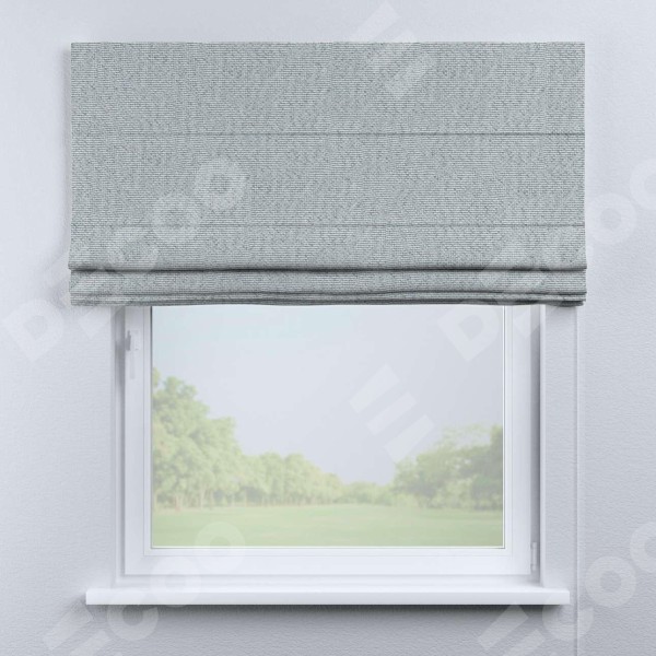 Римская штора «Кортин» для проема, ткань лён димаут, серого цвета
