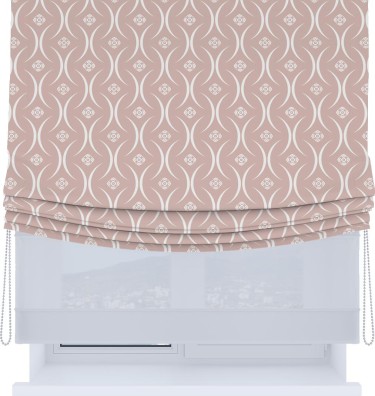 Римская штора «Кортин», день-ночь с мягкими складками, «Воздушный узор бежевый»