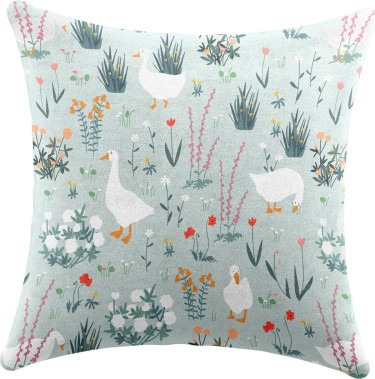 Подушка квадратная Cortin «Гуси на лугу»