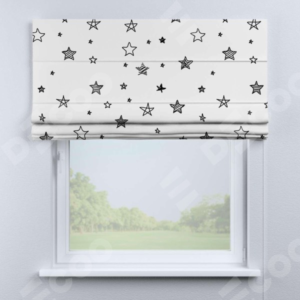 Римская штора «Кортин» для проема «Звёзды»