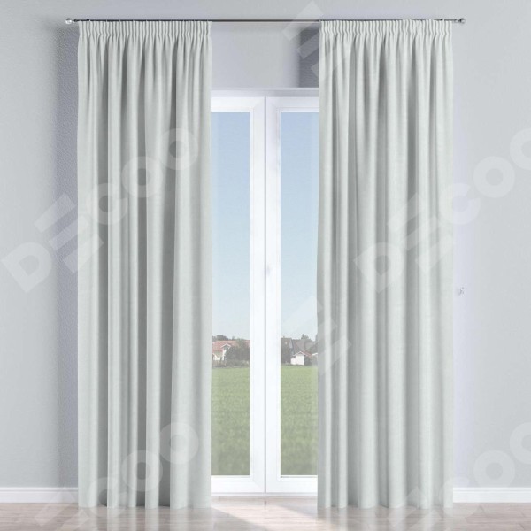 Комплект штор на тесьме, блэкаут однотонный дымчато-молочный, ширина карниза от 130 см