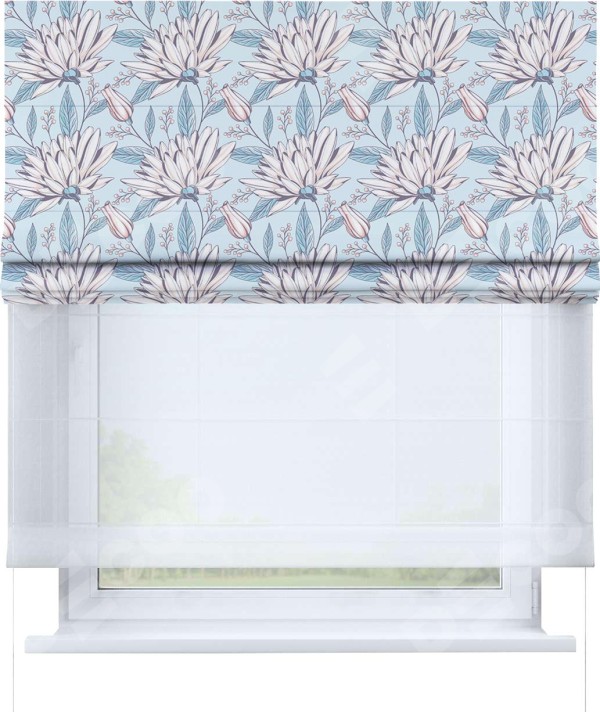 Римская штора «Кортин» день-ночь «Романтическое утро»