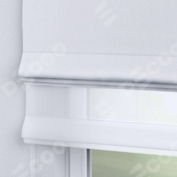 Римская штора «Кортин», лён белоснежный, день-ночь