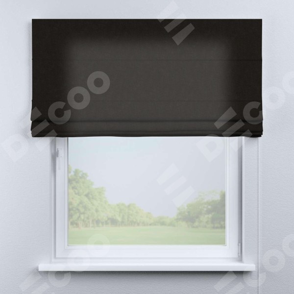 Римская штора «Кортин», канвас тёмно-коричневый, для проёма