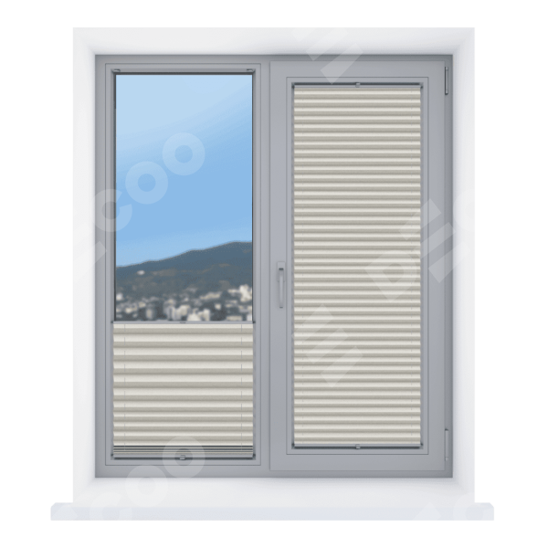 Штора плиссе ткань Жемчуг серый