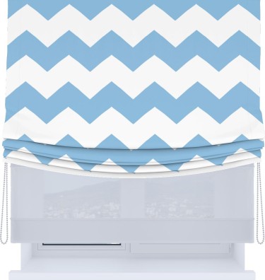 Римская штора «Кортин», день-ночь с мягкими складками, «Зигзаг крупный»