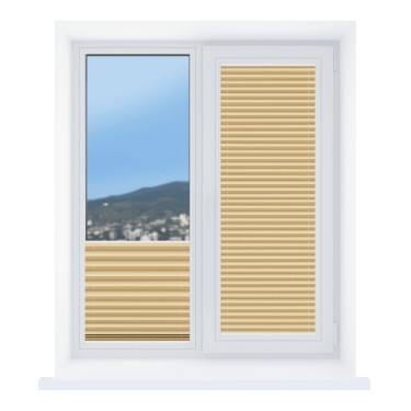 Штора плиссе ткань Креп перламутр бежевый