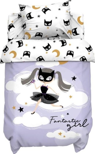 Постельное бельё детское Крошка Я "Fantastic girl", 112х147 см, 60х120+20 см, 40х60 см