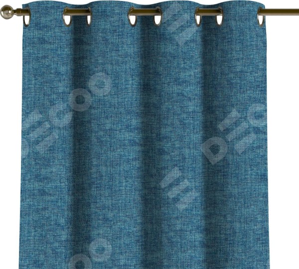 Комплект штор рогожка димаут лазурно-синий, на люверсах