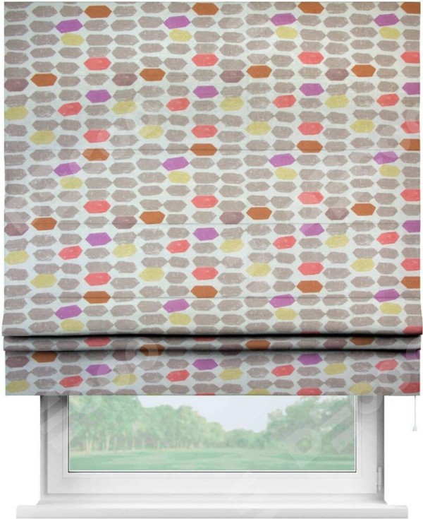 Римская штора «Кортин» для проёма, ткань «Абстерго»