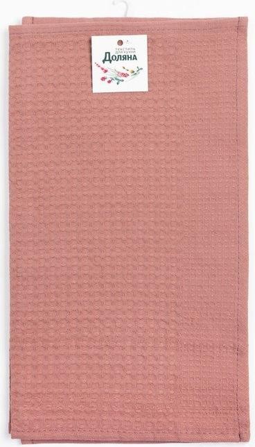 Набор кухонных полотенец Доляна, цвет пудровый, 35х60см-2шт, 100% хл, вафля, 220 гр/м2