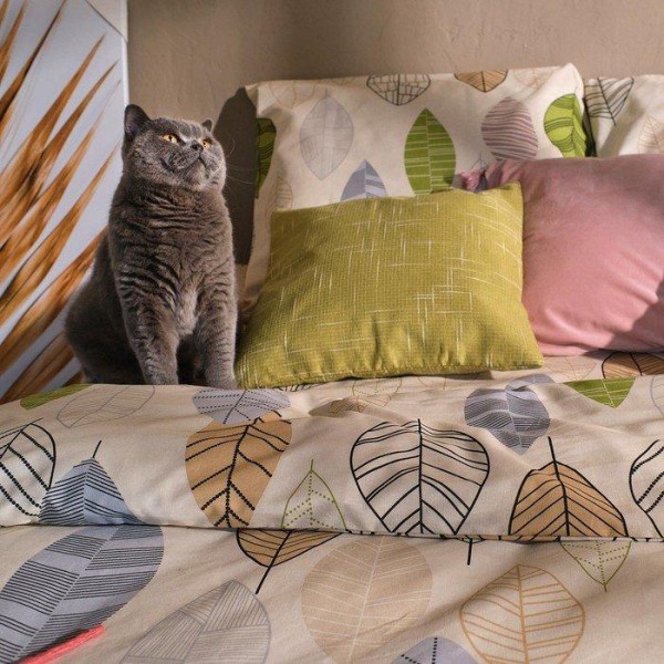 Постельное бельё "Этель" евро Foliage 200 *217 см, 220*240 см, 70*70 см -2 шт, бязь