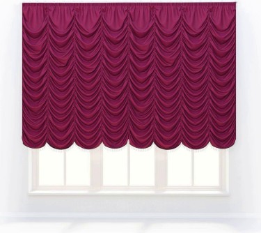 Французская штора «Кортин», вельвет фиолетовый
