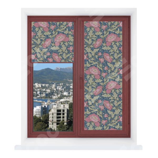 Рулонная штора Уни 2 с принтом Розовые цветы