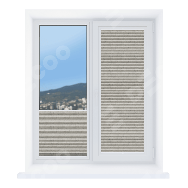 Штора плиссе Краш перламутр серый