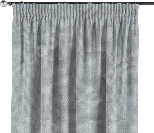 Комплект штор на тесьме «Карандаш», лён димаут цвет серый
