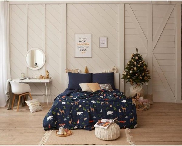 Постельное белье "Этель" 1.5 сп Winter animals 143*215 см, 150*214 см, 70*70 см - 2 шт