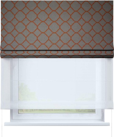 Римская штора «Кортин» день-ночь, ткань «Новая Франция»