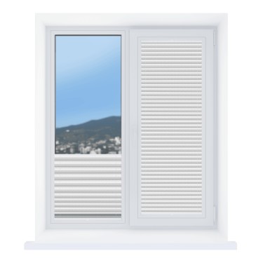 Штора плиссе Креп перламутр белый