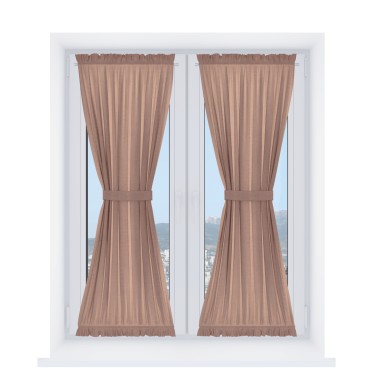 Штора песочные часы «Кортин» вельвет брусничный джем