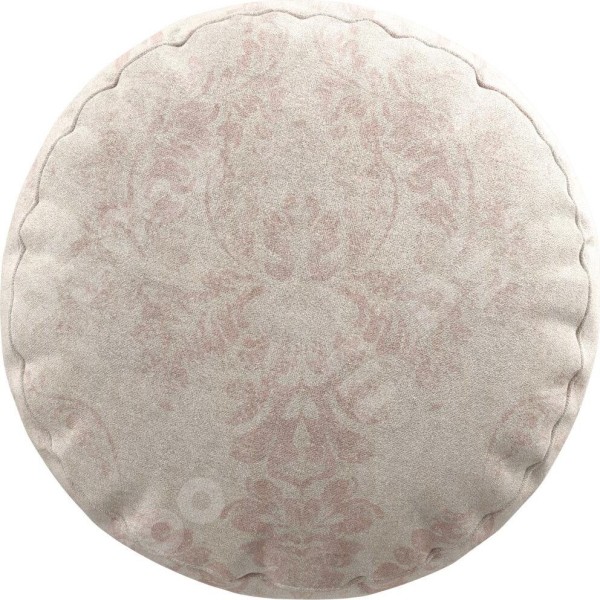 Подушка круглая Cortin «Винтажный узор пудровый»
