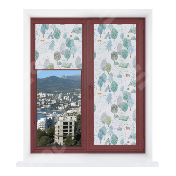 Рулонная штора Уни 2 с принтом Лесистая местность