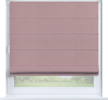 Римская штора «Кортин» на створку, ткань вельвет розовая пудра