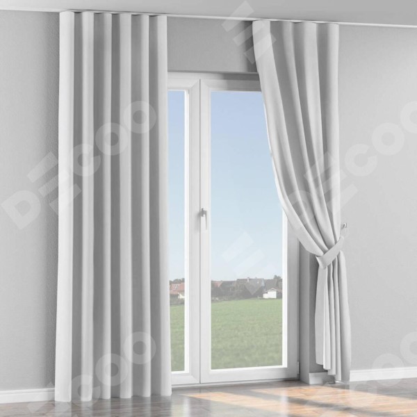 Комплект штор вельвет белоснежный, на тесьме «Волна»