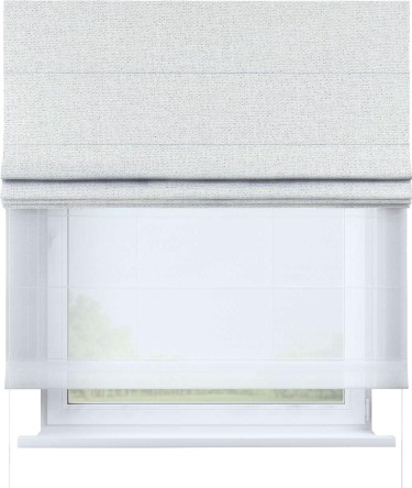 Римская штора «Кортин» день-ночь, ткань лён шампань