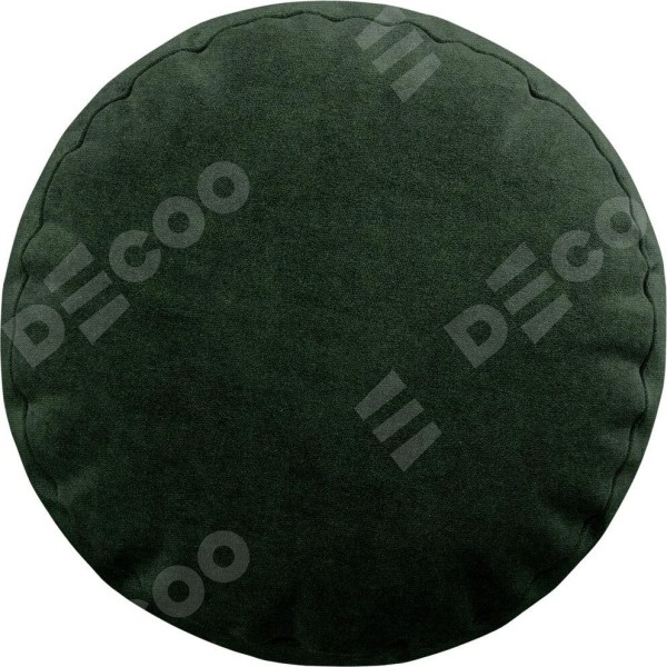 Подушка круглая «Кортин» канвас глубокий зелёный