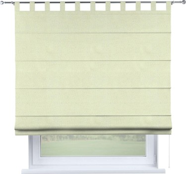 Римская штора на петлях «Кортин», ткань блэкаут однотонный, сливочный