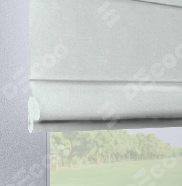 Римская штора на петлях «Кортин», ткань блэкаут однотонный, дымчато-молочный