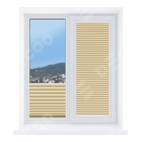 Штора плиссе ткань Жемчуг бежевый